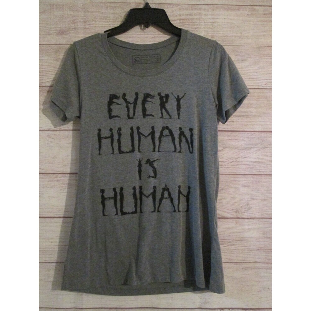 Human Unlimited Top Womens Small Graphic Tee Shirt  Short Sleeve Cotton